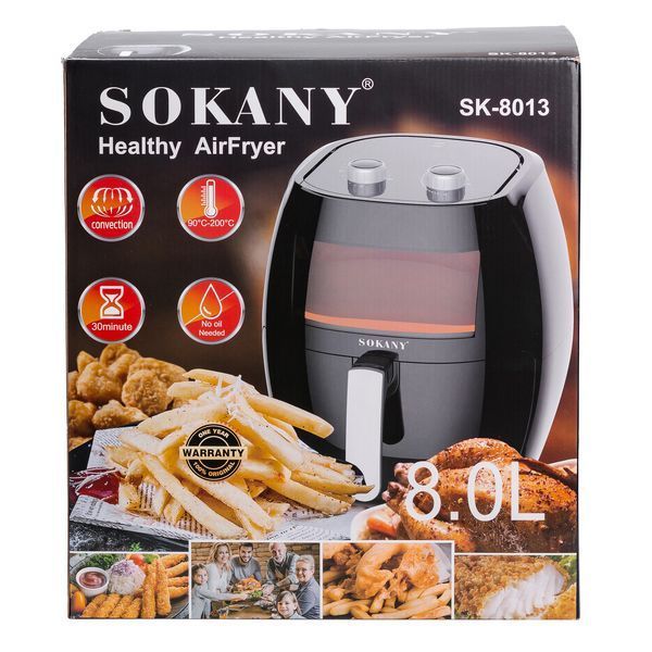Аэрофритюрница Sokany SK-8013, 8 л, 1800 Вт. SK8013 фото