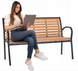 Скамейка садовая Garden Line 125&times;60&times;80 см, коричневая, 2 места MEB0865 фото 2