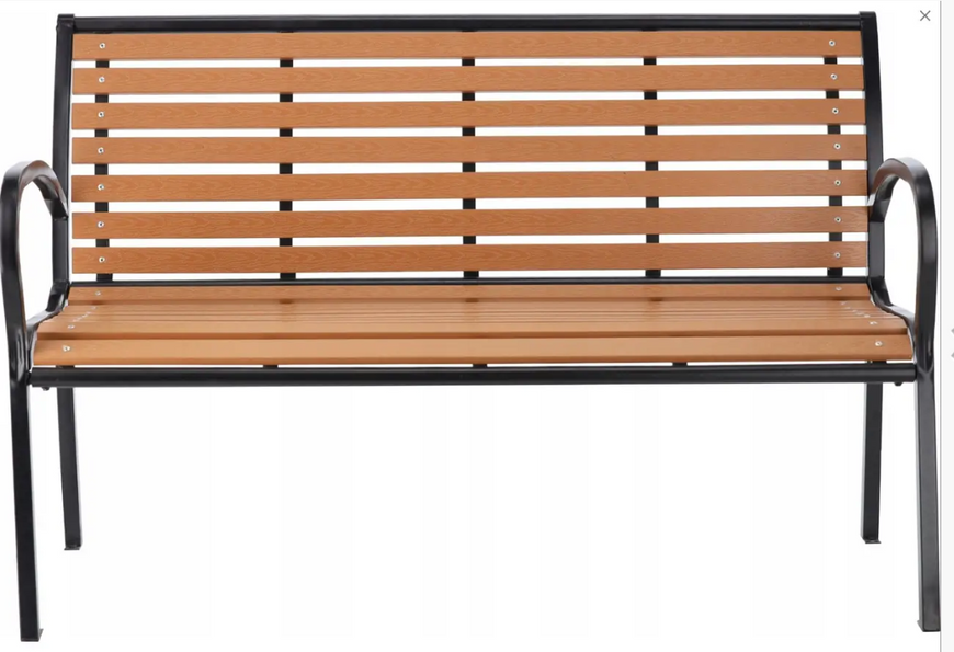 Скамейка садовая Garden Line 125&times;60&times;80 см, коричневая, 2 места MEB0865 фото