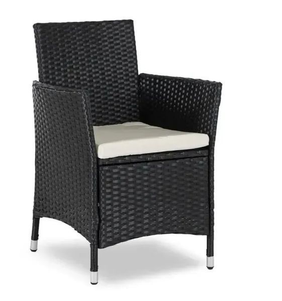 Обідній комплект Mebel Elit Pomona &mdash; стіл 190&times;90 см, 8 стільців, чорний/бежевий ME.POMONA/CZ/RT/OGR/ZES фото
