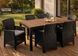 Обідній комплект Mebel Elite Argos &mdash; розсувний стіл 160-260&times;90 см, горіх, 6 крісел Fresno, чорний ME.ARGOS/160-260/O/CZ/OGR/S:1|ME.FRESNO/CZ/RT/FW:6 фото 1