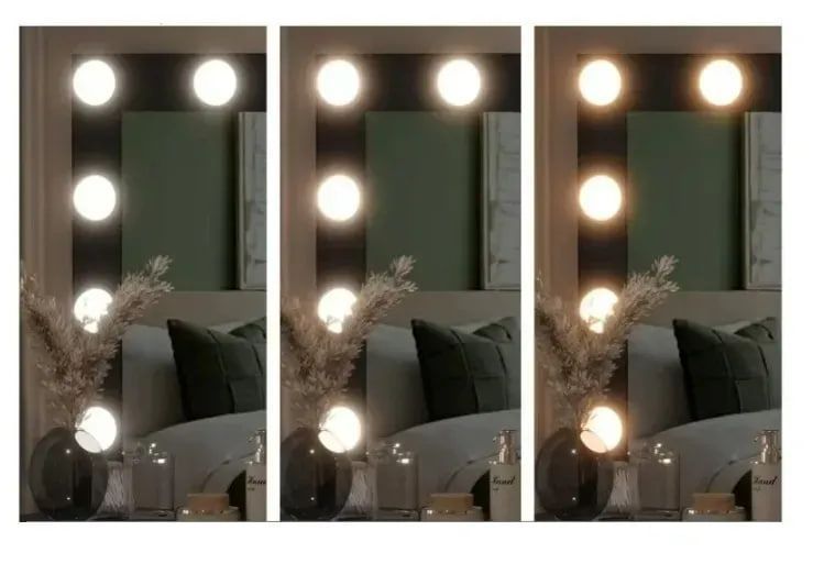 Косметичний столик з LED підсвіткою TL08-BL808 &mdash; чорний, 12 ламп, 7 ящиків TL08-BL808-LED-CZ фото