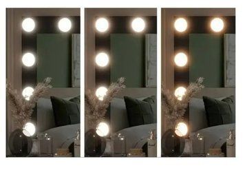 Туалетний столик Ekspand TL08-BL808-LED-BRAZ &mdash; LED дзеркало, 7 шухляд, сонома, 12 ламп TL08-BL808-LED-BRAZ фото