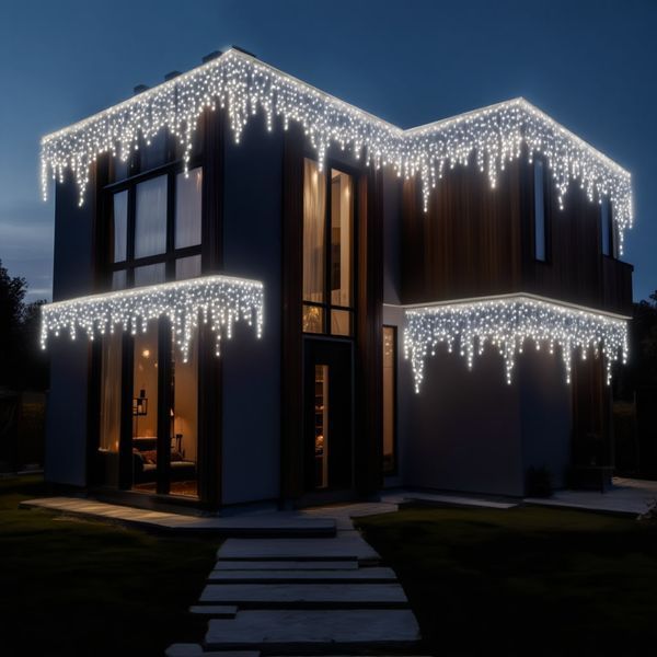 Гірлянда бахрома 840 LED, 50 м, біла 50MWW фото