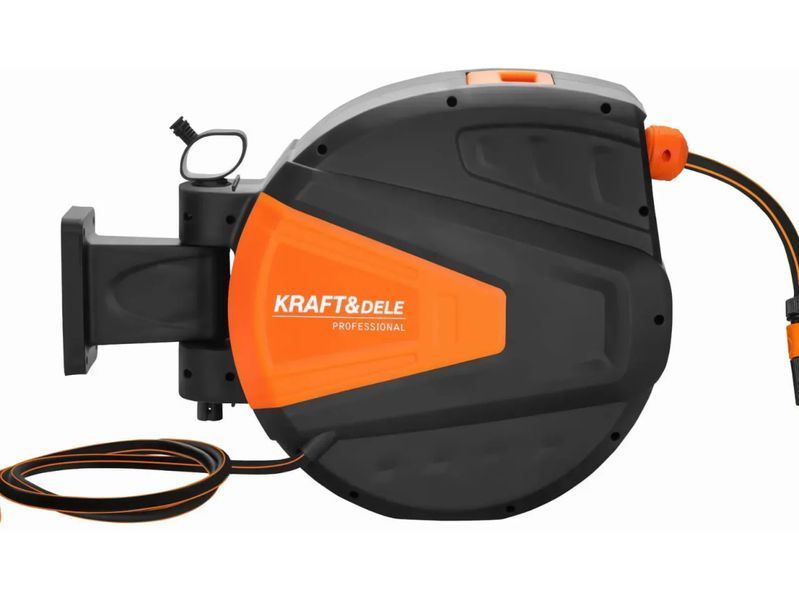 Автоматическая катушка Kraft&Dele KD2153 &mdash; шланг 30 м + 2 м, 1/2", настенное крепление KD2153  фото
