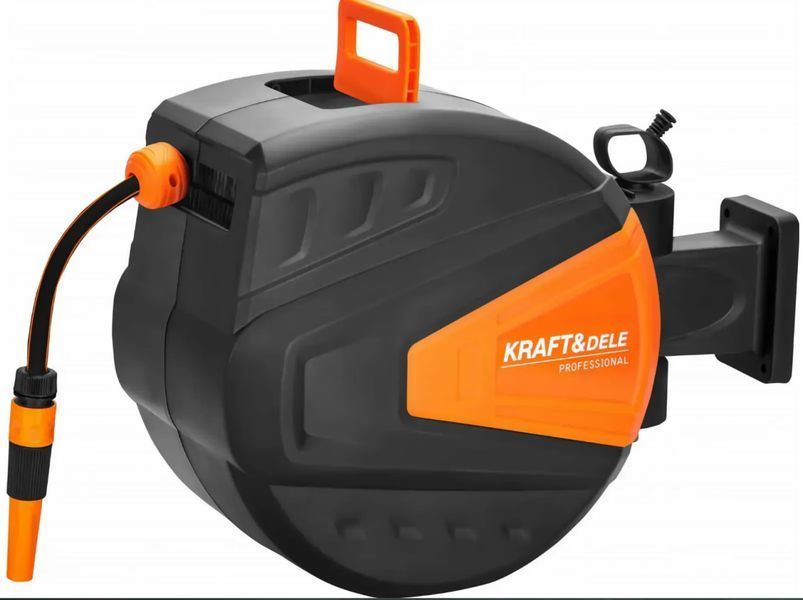 Автоматическая катушка Kraft&Dele KD2153 &mdash; шланг 30 м + 2 м, 1/2", настенное крепление KD2153  фото
