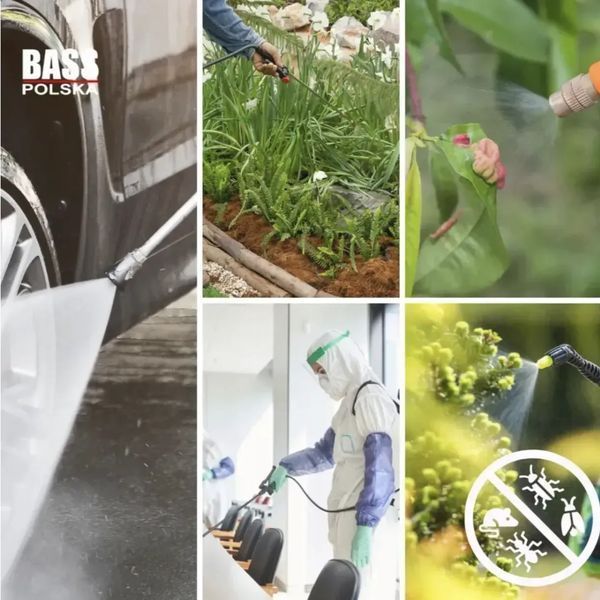 Аккумуляторный опрыскиватель на колесах Bass Polska 8644, бак 40 л, 12 В, 7 бар 8644 фото