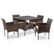 Обідній комплект MEBEL ELITE MORADO &mdash; 4 крісла, стіл 90&times;90 см, коричневий/бежевий, скло ME.MORADO/BR/RT/OGR/ZES фото 2
