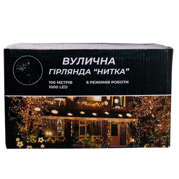 Гірлянда нитка 100 м, 1000 LED, біла CF1000L100MWW фото