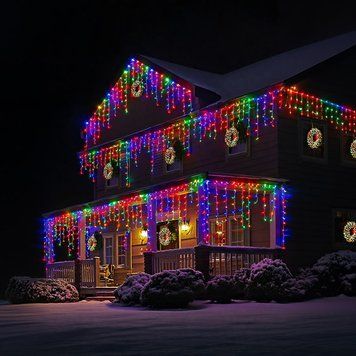 Гирлянда бахрома 840 LED, 50 м, мультиколор, белая 50MWML фото