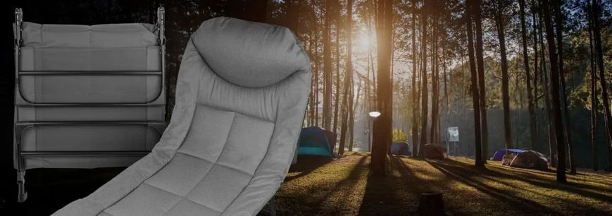 Польове розкладне ліжко Bass Polska BH 31008 &mdash; кемпінгове, металевий каркас, до 165 кг BH 31008 фото